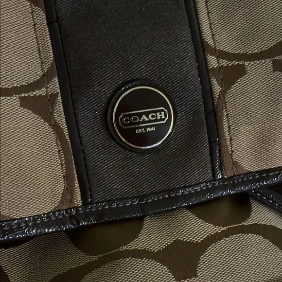 Coach Brown and Tan Backpack - Picture 3 of 6